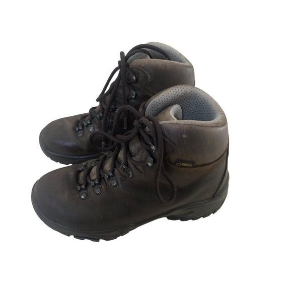 Go Up Scarpa Hiking Trail Boots Kids Brown Leather Womans size 6 - Picture 1 of 5